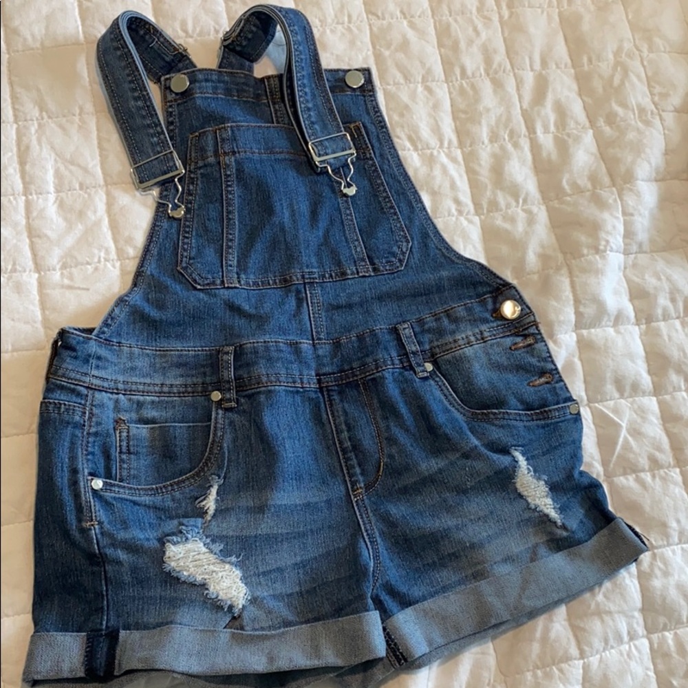 Short Denim Overall Set - Junior Size 9